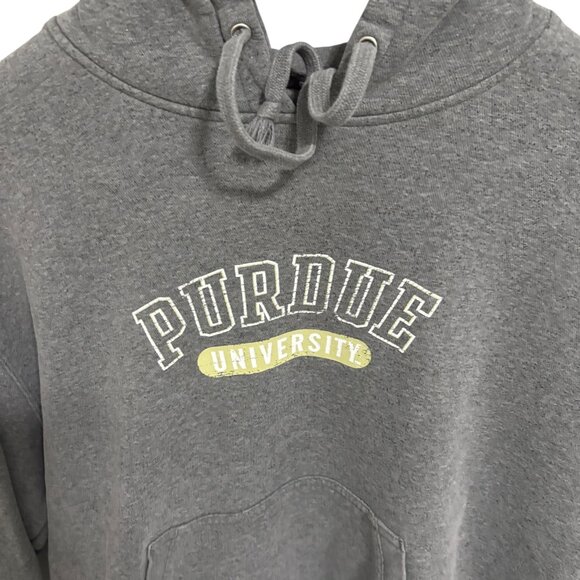 Purdue Boilermakers Hooded Sweatshirt Size Large Gray Big Cotton - Picture 3 of 6